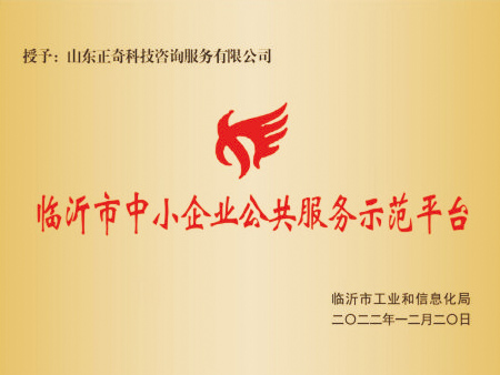 临沂市中小企业公共服务示范平台